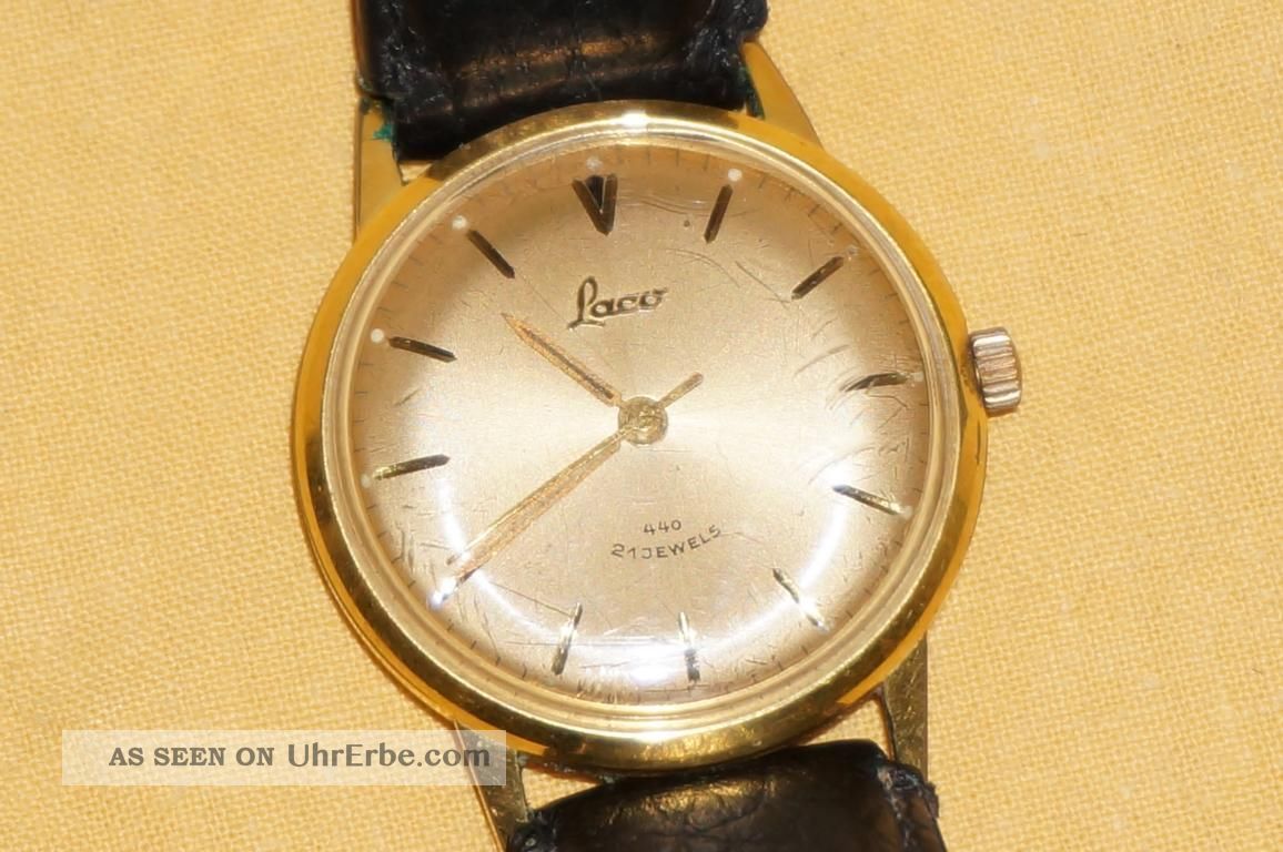 Laco 440 21 Jewels Herrenuhr Per Handaufzug - Seltenes Modell Armbanduhren Bild