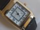 Goldfarbe Italienisches Lederarmband Herren Quartz Perlmutter Uhr Armbanduhren Bild 1