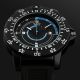 D Fliegeruhr Herren Uhr Schwarz Kautschuk Armband Quarz / Military Royale™ Mr080 Armbanduhren Bild 2
