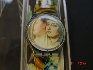 Swatch Watch Gn170 The Lady & The Mirror By Miran Fukuda In Ovp Etikett Limited Bild