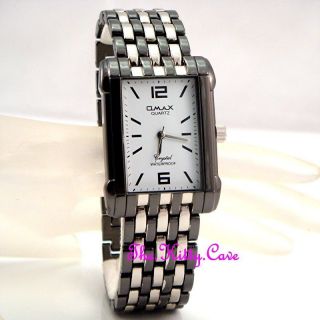 Armbanduhr Omax Wasserdicht Rhodium - Und Hämatit - Kennzeichen Uhr Hsj685 Bild