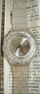♥♥ Rar Ausgefallene Transparente Swatch Aquachrono Silber Transparent Uhr Armbanduhren Bild 1