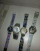 4 Originale Swatch Uhren Aus Sammlung Zwei Automatik Und 2 Mit Batterie Quartz Armbanduhren Bild 1