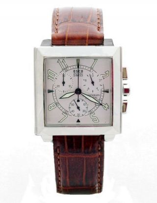 Osco Swiss Chronograph 02992001 Herrenuhr Edelstahl Watch Eta Uhrwerk 5 Atm Bild