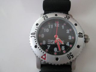 Esprit Kinderuhr Armbanduhr Mit Kompass Schwarz Wasserdicht Bild