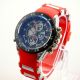 Herren Vive Armband Uhr Silikonband Rot Watch Analog Digital Quarz 105 Armbanduhren Bild 1