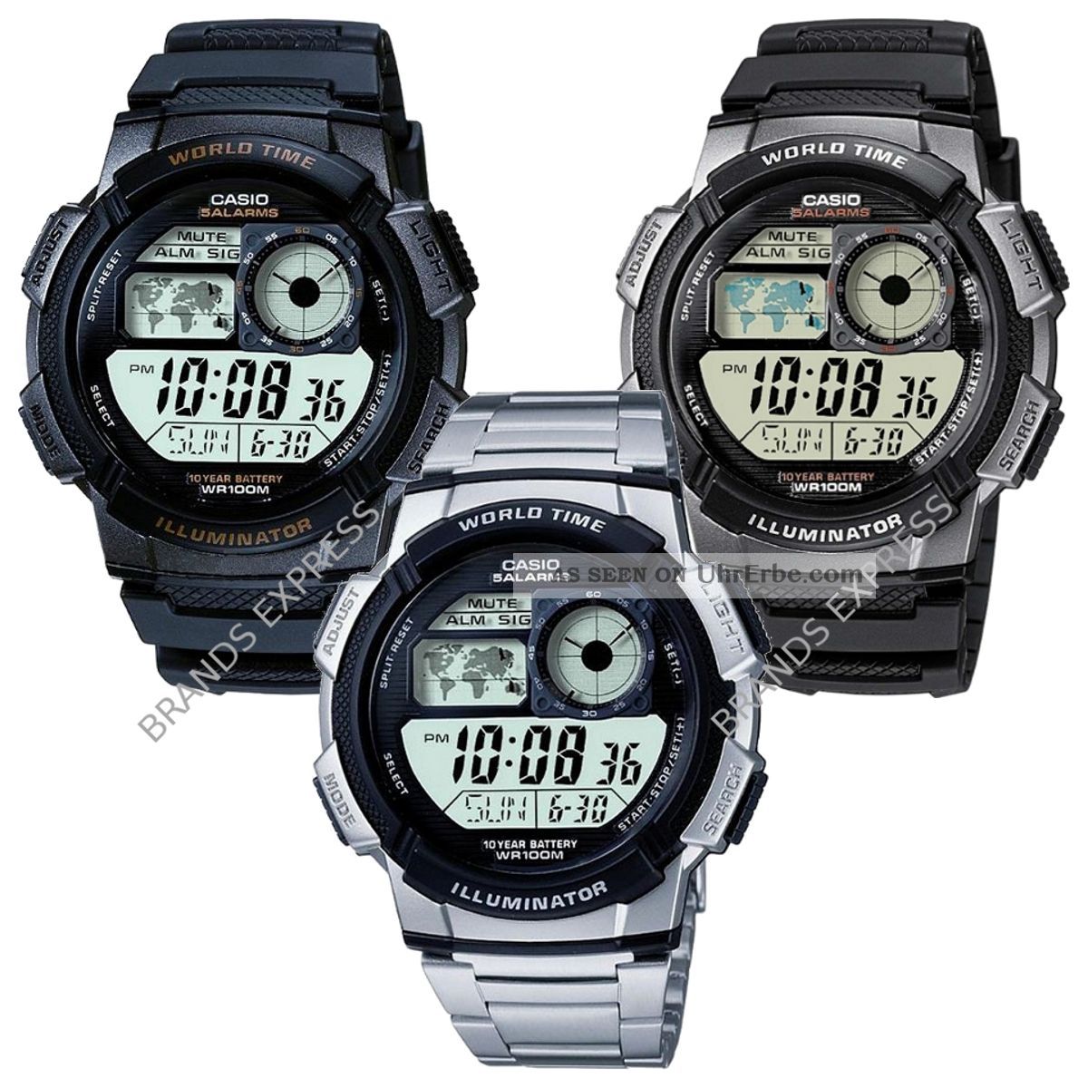 Uhr Herren Casio Illuminator Digital Chronograph Alarm