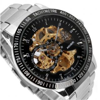 Automatische Herren Stahl Armbanduhr Uhr Wahl Von Vier Farben Case 820021 Bild