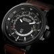 D Fliegeruhr Herren Uhr Schwarz Leder Armband Quarz / Military Royale™ Mr084 Armbanduhren Bild 2