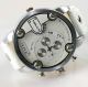 Herren Vive Xxl Armbanduhr Lederband Silber Weiß Watch Uhr 2 Uhrwerke Time2 Armbanduhren Bild 6