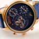 Herren Vive Xxl Armbanduhr Lederband Navyblau Kupfer Watch Uhr 3 Uhrwerke Armbanduhren Bild 2