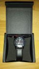 Calcio Swiss Uhr In Schwarz - Wasserdicht Und Echtes Leder Armbanduhren Bild 1