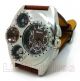 Neue Oulm Uhr Xl Russische Militär Stil Quadrat Doppelzeit Kompass Therm Braun Armbanduhren Bild 5