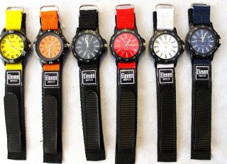 Armbanduhr Sport Uhr Armband Unisex Klettverschluss Textilarmband Eleven Watch Bild