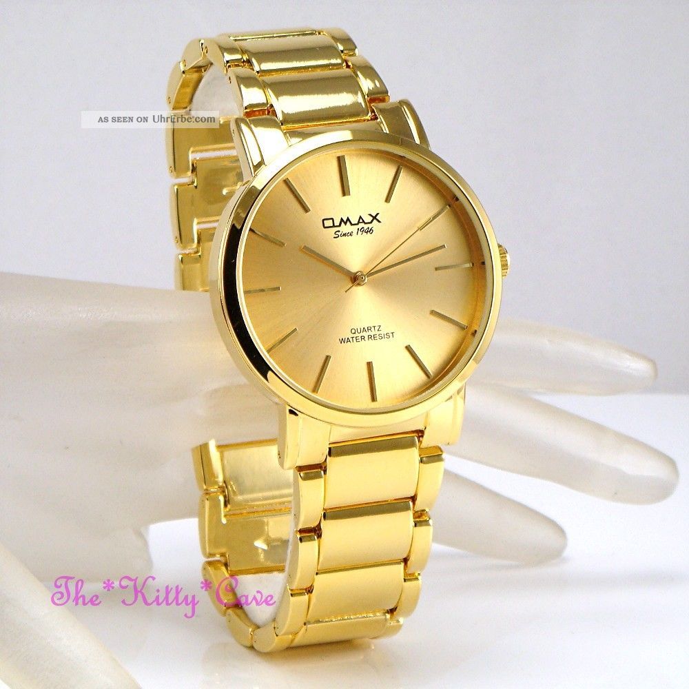 Omax Classic Retro Designer Wasserdichte Gold Mens Schweizer Seikouhr Mov Hbj867 Armbanduhren Bild