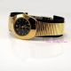 Omax Wasserbeständig / Wasserfest Schwarz & Gold Pl Designer Stil Edelstahl Armbanduhren Bild 10