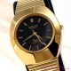 Omax Wasserbeständig / Wasserfest Schwarz & Gold Pl Designer Stil Edelstahl Armbanduhren Bild 17