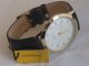 Gold Ton Italienische Leder Band Herren Quarz Watch Schwarz Armbanduhren Bild 8