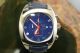 Herrenuhr Locman 1970 Chrono 49mm Edelstahl Lederarmband Blau 50m Armbanduhren Bild 1