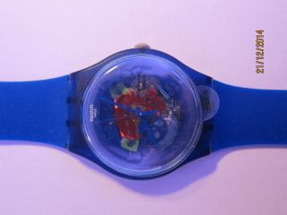 Swatch Gent Indigo Lacquered Armbanduhr Unisex (suon101) - Neuwertig Bild