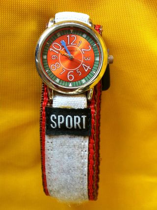 Jugendarmbanduhr Von H Watch Textilarmband Neuwertig Analog,  Einfach Abzulesen Bild
