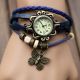 Vintage Uhr 16 Farben Designer Leder Vintage Armband Quartz Modern Schmetterling Armbanduhren Bild 2