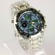 Herren Vive Armband Uhr Edelstahl Massiv Silber Watch Analog Digital Quarz Armbanduhren Bild 2