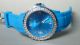 Firetti - Damen Silikon Uhr,  Glaskristallen - Türkis Blau - Wasserdicht - Armbanduhren Bild 1