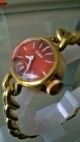 Glashütte Damenuhr Vergoldet Mit Seltenem Ziffernblatt Top Armbanduhren Bild 1
