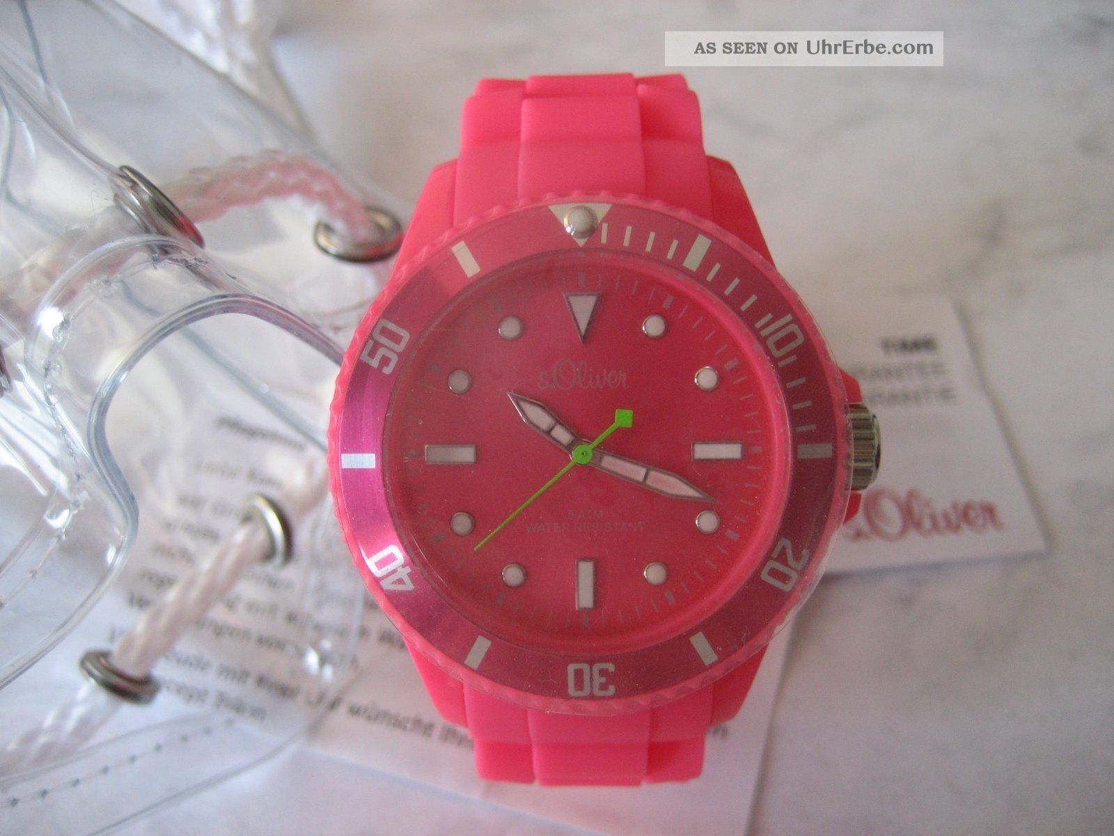 S.  Oliver Mädchen Damen Armbanduhr Uhr - Armband Silikon Pink - Und Ovp Armbanduhren Bild