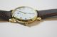 Schöne Flache Vergoldete Royal Quartz Armbanduhr Echtlederarmband Armbanduhren Bild 1