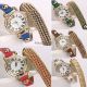 Quarz Goldkette Armbanduhr Wrap Leder Mädchen Charm Armband Analog Frauen C5 Armbanduhren Bild 1