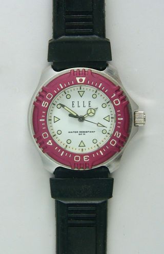 E L L E Taucher - Look - Damen - Armband - Uhr Kunststoff - Armband Bild