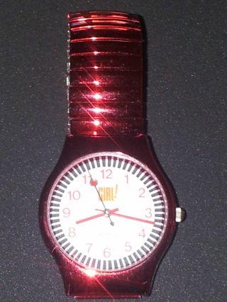 Neuwertige Bravo Girl Armbanduhr Uhr Rarität Rot Zeitschrift Bild