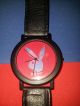 Neuwertige Playboy Armbanduhr Uhr Rarität Rot Blau Armbanduhren Bild 2