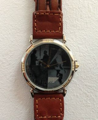 Fossil Uhr Pr - 5001 Damenuhr Leder Armband In Der Fossil Tin Box Bild