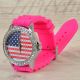 Usa Star Flagge Strass Damenuhr Armband Silikon Uhr Strasssteine Silikonarmband Armbanduhren Bild 9