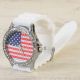 Usa Star Flagge Strass Damenuhr Armband Silikon Uhr Strasssteine Silikonarmband Armbanduhren Bild 8