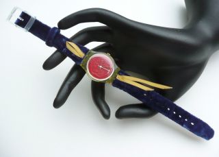 Retro Klassiker Swatch Lady Cord On Bleu Lg114 Damenuhr Aus 1995 Bild