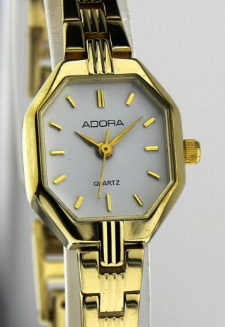 Armbanduhr Adora - Mineralglas - Mit Gliederband - Vergoldet Bild
