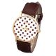 Vintage Polka Dot Damen Armbanduhr Basel - Stil Quarzuhr Lederarmband Uhr Armbanduhren Bild 4