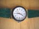 Fortis - Vintage Seltene Armbanduhr Lederarmband Kroko Optik Grün - Armbanduhren Bild 4