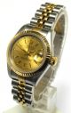 Rolex Lady Datejust Automatik 69173 Edelstahl /18 Kt 750 Gold W Serie 1991 Armbanduhren Bild 10