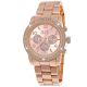 Pure Time Designer Strass Damenuhr,  Damen Armband Uhr Chronograph Optik Rose Gold Armbanduhren Bild 1