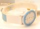 Zentra Q - Damenarmbanduhr In Blau/weiß / Quarz / Lederarmband Armbanduhren Bild 2
