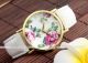 Damen Blumen Pu Leder Armbanduhr Quartz Watch Quarzuhr Quartz Quarz Uhr 5 Farbe Armbanduhren Bild 9
