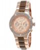 Designer Strass Damenuhr,  Damen Armband Uhr,  Chronograph Stil,  Beige,  Weiß,  Rose Gold Armbanduhren Bild 1