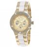 Designer Strass Damenuhr,  Damen Armband Uhr,  Chronograph Stil,  Beige,  Weiß,  Rose Gold Armbanduhren Bild 4