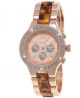 Designer Strass Damenuhr,  Damen Armband Uhr,  Chronograph Stil,  Beige,  Weiß,  Rose Gold Armbanduhren Bild 7