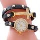 Hot Lady Girl Rhinestone Pu Leather Weave Wrap Strap Quartz Bracelet Wrist Watch Armbanduhren Bild 9